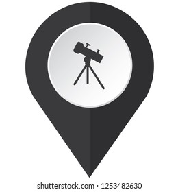 An Illustrated Icon Isolated on a Background - Telescope