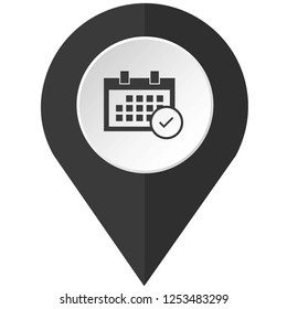 An Illustrated Icon Isolated on a Background - Square Calendar Accept