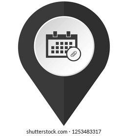 An Illustrated Icon Isolated on a Background - Square Calendar Attach
