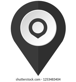 An Illustrated Icon Isolated on a Background - Short Map Pointer Open