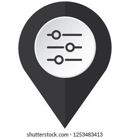 An Illustrated Icon Isolated on a Background - Settings Horizontal