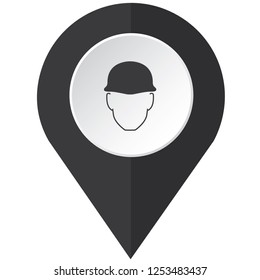 An Illustrated Icon Isolated on a Background - Safety Helmet