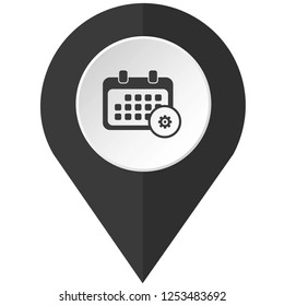 An Illustrated Icon Isolated on a Background - Rounded Calendar Configure