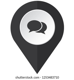 An Illustrated Icon Isolated on a Background - Round Message Bubbles
