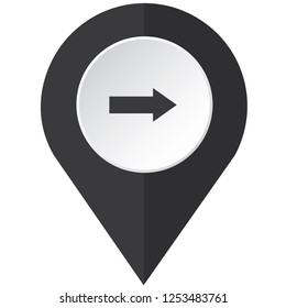 An Illustrated Icon Isolated on a Background - Right Arrow