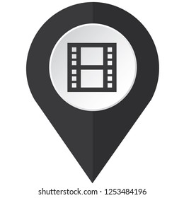An Illustrated Icon Isolated on a Background - Movie Reel