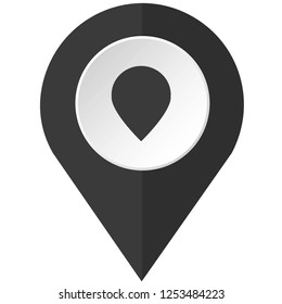 An Illustrated Icon Isolated on a Background - Map Pointer