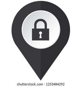 An Illustrated Icon Isolated on a Background - Lock Locked