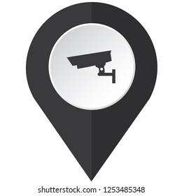 An Illustrated Icon Isolated on a Background - Closed Circuit Television Camera