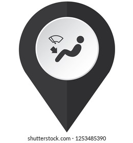 An Illustrated Icon Isolated on a Background - Foot well and Windscreen Fans