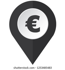 An Illustrated Icon Isolated on a Background - Euro Sign