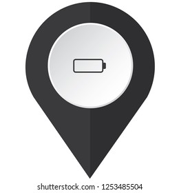 An Illustrated Icon Isolated on a Background - Empty Battery