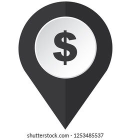 An Illustrated Icon Isolated on a Background - Dollar Sign