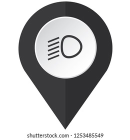 An Illustrated Icon Isolated on a Background - Dipped Headlights Light