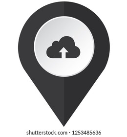 An Illustrated Icon Isolated on a Background - Cloud Upload
