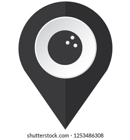 An Illustrated Icon Isolated on a Background - Bowling Ball