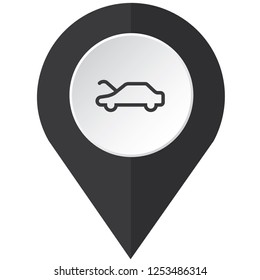 An Illustrated Icon Isolated on a Background - Bonnet Open Light