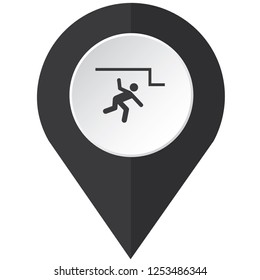 An Illustrated Icon Isolated on a Background - Beware Low Ceiling