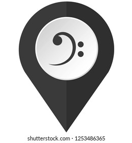 An Illustrated Icon Isolated on a Background - Bass Clef