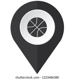 An Illustrated Icon Isolated on a Background - Basketball