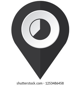 An Illustrated Icon Isolated on a Background - 62 Percent Pie Chart