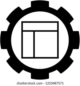 An Illustrated Icon Isolated on a Background - Web Wireframe Split Top Left