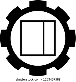 An Illustrated Icon Isolated on a Background - Web Wireframe Split Right