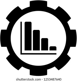 An Illustrated Icon Isolated on a Background - Vertical Chart