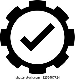 An Illustrated Icon Isolated on a Background - Tick Success