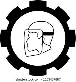 An Illustrated Icon Isolated on a Background - Safety Visor