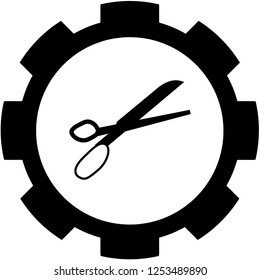 An Illustrated Icon Isolated on a Background - Scissors