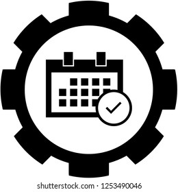 An Illustrated Icon Isolated on a Background - Square Calendar Accept