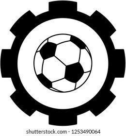An Illustrated Icon Isolated on a Background - Soccer Ball