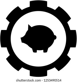 An Illustrated Icon Isolated on a Background - Pig