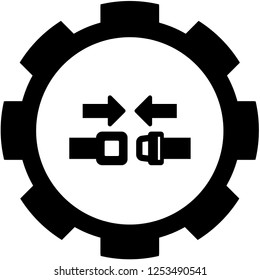 An Illustrated Icon Isolated on a Background - Safety Belt Buckle