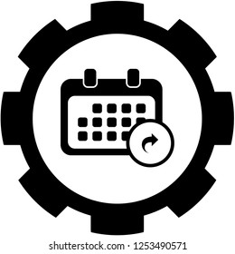 An Illustrated Icon Isolated on a Background - Rounded Calendar Share