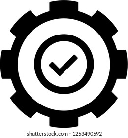 An Illustrated Icon Isolated on a Background - Round Tick