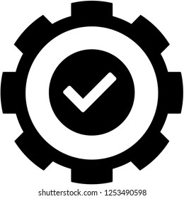 An Illustrated Icon Isolated on a Background - Round Tick Selected