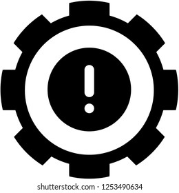 An Illustrated Icon Isolated on a Background - Round Exclamation Mark Selected