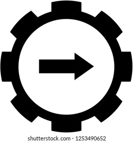 An Illustrated Icon Isolated on a Background - Right Arrow