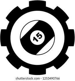 An Illustrated Icon Isolated on a Background - Pool Ball