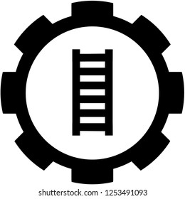 An Illustrated Icon Isolated on a Background - Ladder