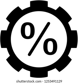 An Illustrated Icon Isolated on a Background - Percent