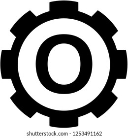 An Illustrated Icon Isolated on a Background - O