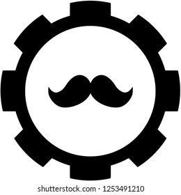 An Illustrated Icon Isolated on a Background - Moustache