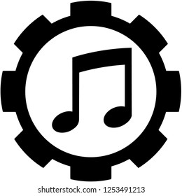 An Illustrated Icon Isolated on a Background - Musical Note