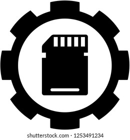 An Illustrated Icon Isolated on a Background - Memory Card
