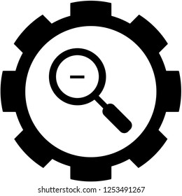 An Illustrated Icon Isolated on a Background - Magnifying Glass Zoom Out