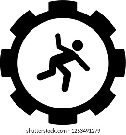 An Illustrated Icon Isolated on a Background - Man Falling Over