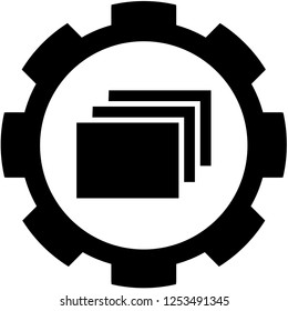 An Illustrated Icon Isolated on a Background - Layers Filled